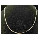 Sterling Silver Necklace, Tw 4.2g, Sz 16in Long