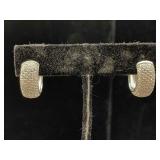 Sterling Silver Earrings W/stones, Tw 6.9g