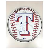 Texas rangers Autographed ball art