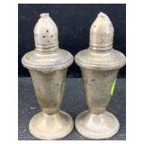 2 Sterling Weighted Salt & Pepper Shakers, Tw 209g