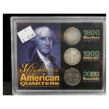 3 Centuries Of American Quarters, 2 Are Silver