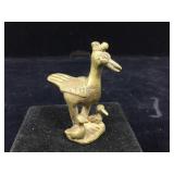 Antique brass Akan culture gold powder weight