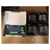 4 RedDragon Stereo gaming Speakers and keyboard,