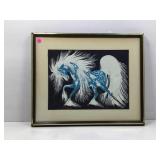 This artwork is a spirit horse serigraph by