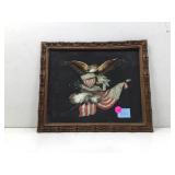 Small, framed Patriotic Artwork hand-painted and