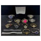 Lot Of 12 Quartz Watches, Not Currently Running