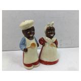 A set of small ceramic figures, black americana