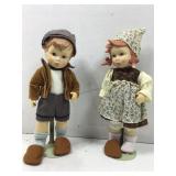 Very cute matching ceramic dolls with hand,