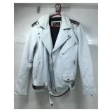 New, white Leather, ladies Jacket with Betty Boop