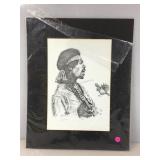 Jimi Hendrix Art Print by Flores. 16x20 Unframed.