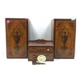 Antique Lacquered Vanity Chest 25.5x14.5x9.5