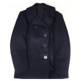 Vtg US WWII Navy Wool 10-Button Pea Coat by The