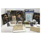 A box lot of several books, magazines,