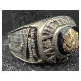 Sterling Ring W/2 Diamonds, Tw 24.9g, Sz 11.5