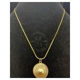 Chambered Nautilus Pendant W/necklace, Sz 16in