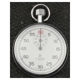 Vtg Fisher 7 Jewels Wind Up Stop Watch, Running