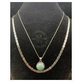 2 Sterling Silver Necklaces & Pendant, Tw 19.2g,