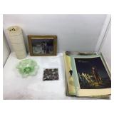 Box Lot of Misc items    21 vintage prints with