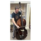 Vtg German Flatback Solid Carved Bass Equipped