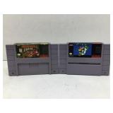 SNES Donkey Kong Country and Super Mario World