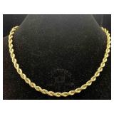14k Gold Necklace, Tw 42.7g,  Sz 17½in Long