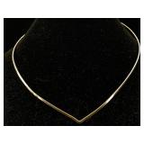Sterling Silver Wire Necklace, Tw 11.6g, Approx Sz