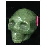 2in Natural Green Adventurine Carved Stone Skull