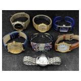 7 Quartz Watches Incl. Mens & Ladies, See Photos,