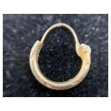 14k Gold Earring, Tw 0.1g