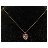 14k Gold Chain Necklace & 14k Charm, Tw 2.8g, Sz