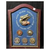 God Bless America Wooden Wall Plaque 27x19