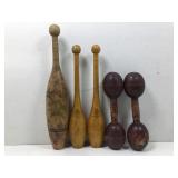 A.G. Spalding Antique Wood Indian Club Exercise