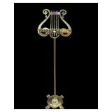 Brass Lyre Shaped Music Stand 43in H