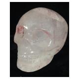 2.5in Natural Pink Quartz Carved Skull