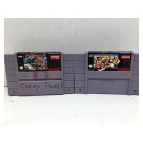 SNES Street Fighter II and II Turbo Cartridges