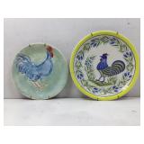Rooster Plates. Tiffany & Co. & Mann Provincial