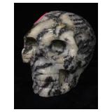 3in Natural Stone Carved Skull. Purplish/Gray w/