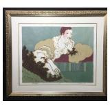 Sidney Schatzky Signed LE Colored Etching.