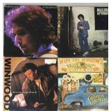 4 Vtg Vinyl Records. Bob Dylan, Billy Joel,