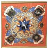Hermï¿½s La Magie Silk Scarf. Framed. 41x41