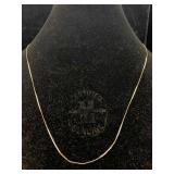 14k Gold Chain Necklace, Tw 1.4g, Sz 18in Long