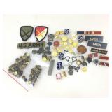 Asstd Military Pins, Buttons & Patches