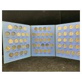 Jefferson Nickel Album W/59 Coins & 11 Are Silver