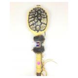 Navajo Turtle Shell Rattle by Artist P. Nez