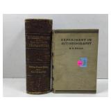 One lot of two vintage books one is experiment in