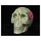 2.5in Natural Prehnite Carved Stone Skull