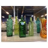 Colored Glass Decanters.