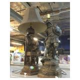 2 Ceramic Renaissance Like Decorative Lamps. Some