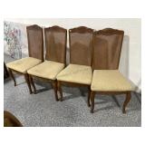 4 chairs w/wicker back