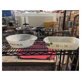 Anchor Ovenware w/stainless steel cooking pots